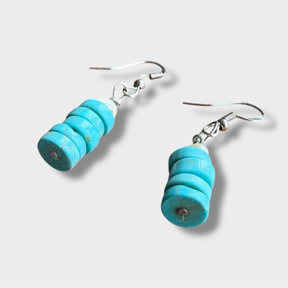 Turquoise Dangle Earrings - Picture 3 of 4